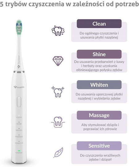 TrueLife Sonicbrush Electric Toothbrush With White Travel Case