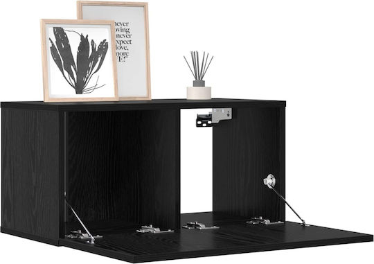 Living Room TV Unit Black Oak M180xW30xH30cm