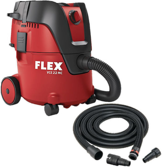 Flex VCE 22 L MC Επαναφορτιζόμενη Σκούπα Υγρών / Στερεών Χωρίς Φορτιστή και Μπαταρία με Πλαστικό Κάδο 22lt