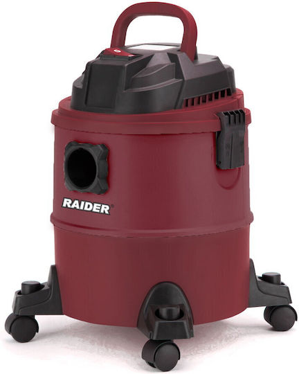 Raider RD-WC09 Aspirator Umede Uscate 1250W cu Recipient din Plastic 20lt Roșie