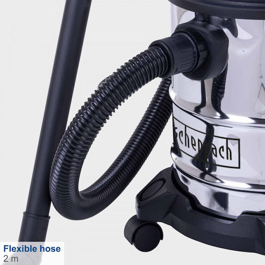 Scheppach Σκούπα Υγρών / Στερεών 1200W με Ανοξείδωτο Κάδο 20lt Μπλε
