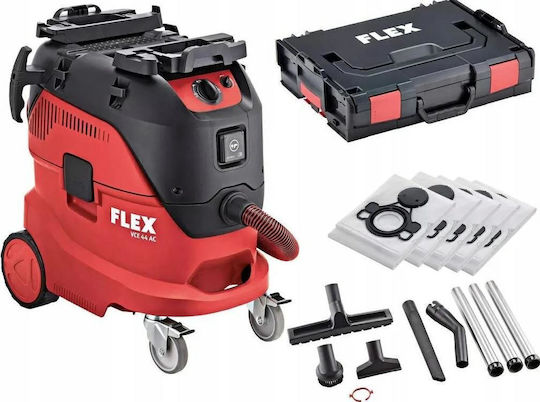 Flex VCE 33 L MC Umede Uscate 1400W Capacitate Recipient 30lt Roșie