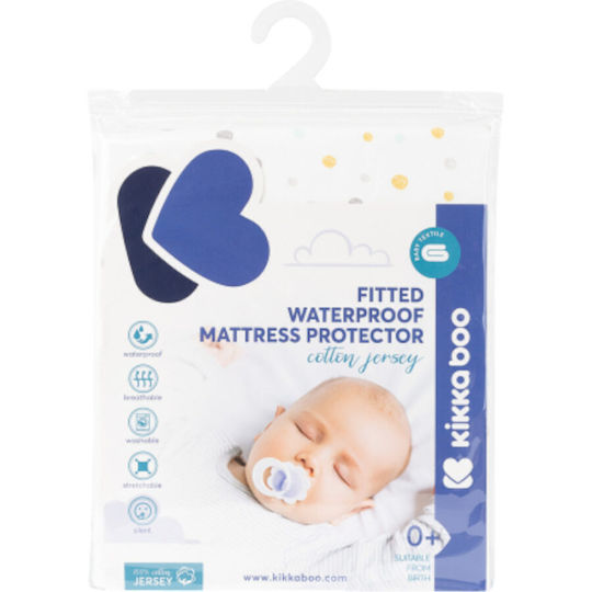 Kikka Boo Dots Impermeabil Protecție saltea pentru bebeluși Bumbac cu bordură 60x120buc