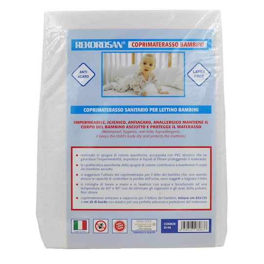 Luropas Impermeabil Protecție saltea pentru pat copii din bumbac moale cu elastic 65x125buc