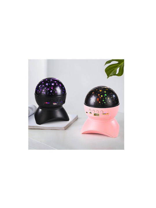 Verk Group Kinder Tischlampe Projektor mit Sternenprojektion Rosa 13x11cm