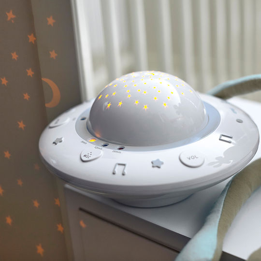 Alecto Baby LED Детски Осветителни Тела За Маса Проектор Бял