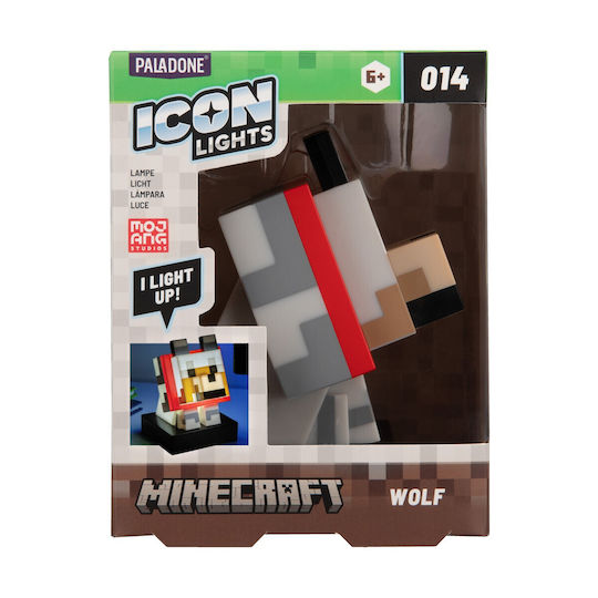 Minecraft Kids Decorative Lamp Red 3cm
