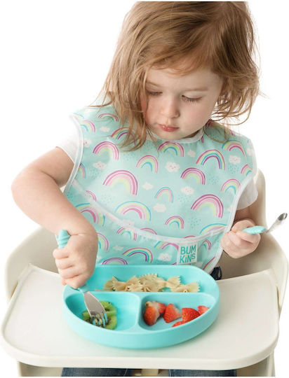 Bumkins Superbib Bavetă material textil cu autocolant & Buzunar Multicoloră pentru 24 m+ 3buc
