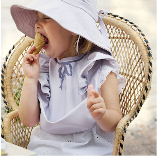 Elodie Details Waterproof Fabric Baby Bib with Hoop & Loop Fastener & Pocket Lavender for 3 m+