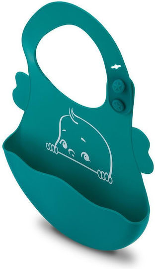 U-Grow Bib Silicone with Pocket Blue