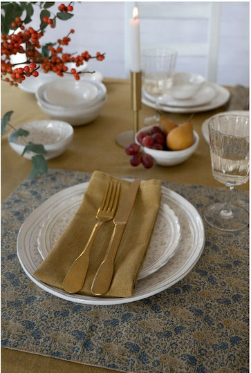 Laura Ashley Wild Clematis Σουπλά Υφασμάτινο Κίτρινο 48x35cm