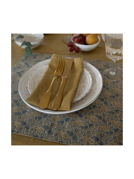 Laura Ashley Wild Clematis Σουπλά Υφασμάτινο Κίτρινο 48x35cm
