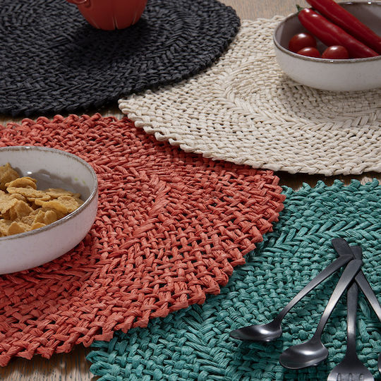 Nef-Nef Homeware Arenia Σουπλά Στρογγυλό Καφέ