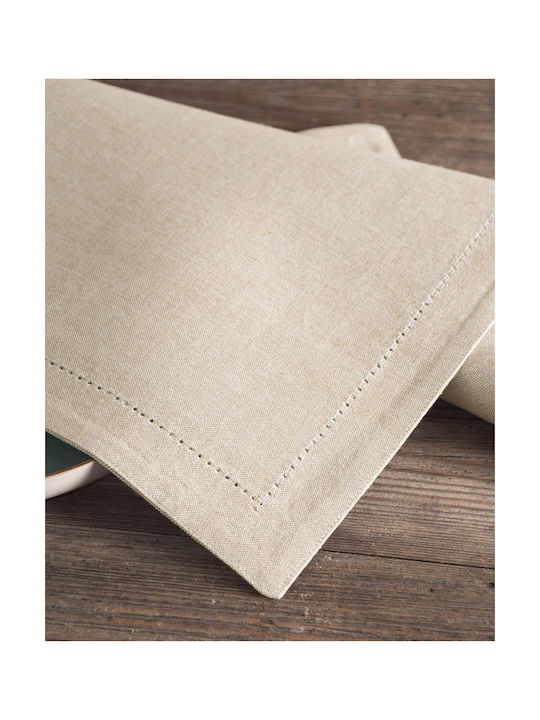 Rythmos Inez Platzdeckchen Stoff Weiß 50x30cm 1Stück