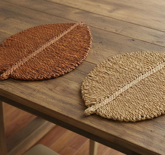 Polihome Leafamber Rattan Placemats 51cm 4 Pieces