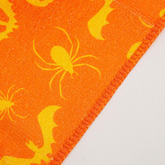 Microfiber Cloth 60x40 Cm Orange Halloween Design