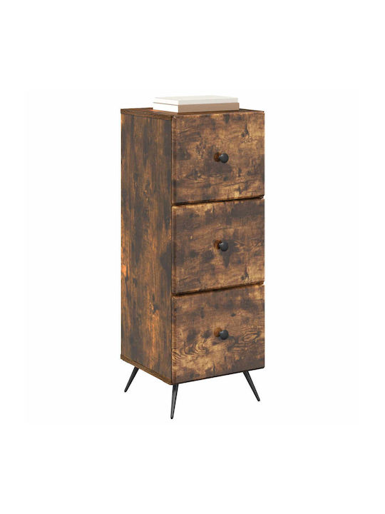 Wooden Storage Drawers with 3 Drawers L33xW34.5xH90cm