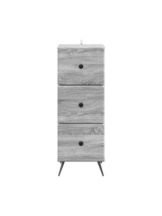 Wooden Storage Drawer Chest with 3 Drawers M33xW34.5xH90cm