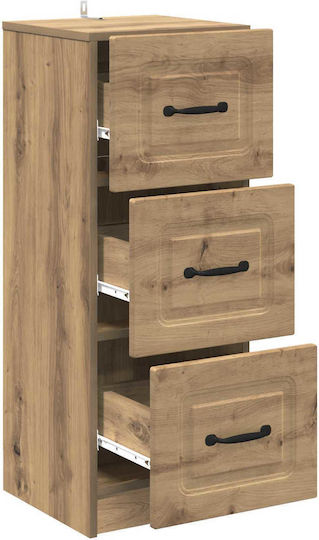 Comodă de Depozitare din Lemn cu 3 Sertare M33xL34.5xÎ87cm