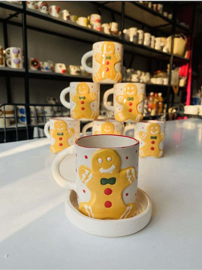 SteweHome Коледна Керамична Чаша Бяла 200ml