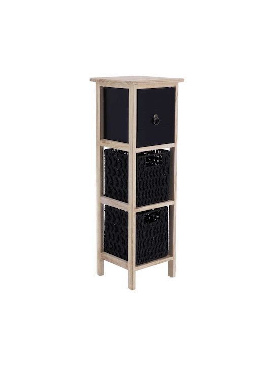 Wooden Storage Drawers with 3 Drawers L25xW25xH77cm