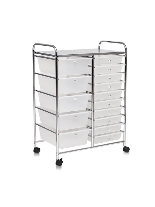 Drawers Storage Made of Metal & Plastic L63xW37xH87cm