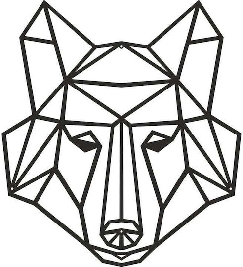 Pakketo Декоративен Силует Wolfo Pakooworld Черен от Метал 40x1.5x40см