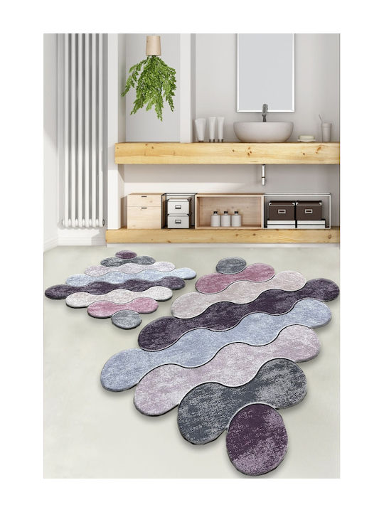 L'Εssentiel Maison Set Covorașe de Baie Violet 2buc
