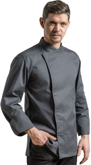 Clement Design Σακάκι Σεφ Unisex Γκρι με Μακρύ Μανίκι Murano