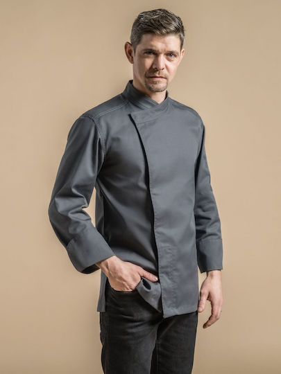 Clement Design Σακάκι Σεφ Unisex Γκρι με Μακρύ Μανίκι Murano