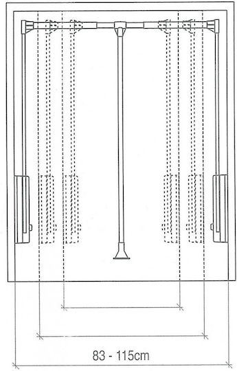 Schranklift aus Metall Silber 07-00313 1Stück