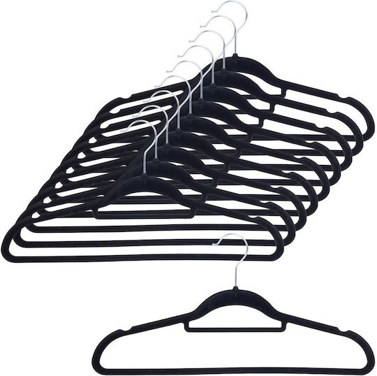 Excellent Houseware Clothes Hanger Black 10pcs