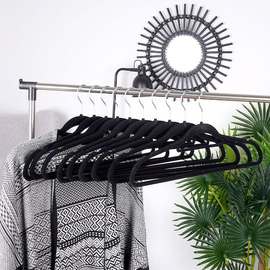 Excellent Houseware Clothes Hanger Black 10pcs
