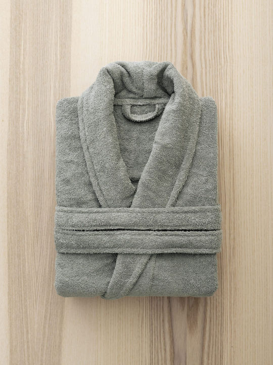 Nima Чист Халат с Яка Сив 350гр/м²
