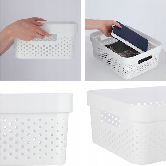 Curver Infinity Пластмаса Кутия за съхранение с капак Бял 36x27x14см 1бр