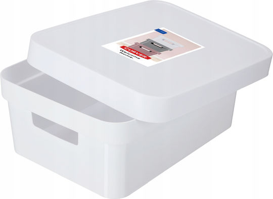 Curver Пластмаса Кутия за съхранение с капак Бял 36x27x14см 1бр