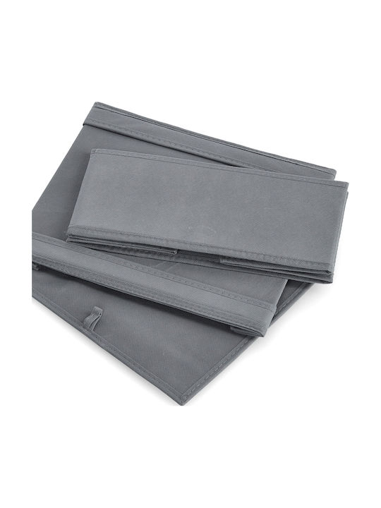 Zeller Fabric Storage Box with Lid Gray 35x41x20cm 1pcs