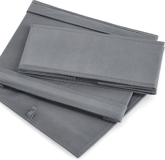 Zeller Stoff Aufbewahrungsbox mit Deckel Gray 35x41x20cm 1Stück