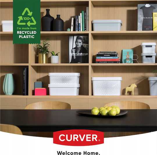 Curver Пластмаса Кутия за съхранение с капак Бял 27x19x12см 1бр