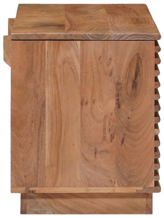 vidaXL Wooden Storage Box with Lid Brown 85x40x46cm