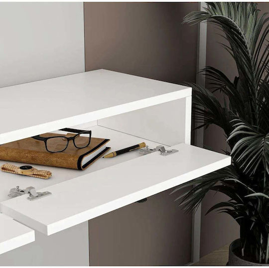 Wooden White Console L100xW20xH20cm