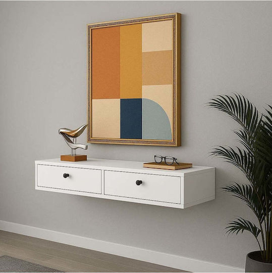 Wooden White Console L100xW20xH20cm