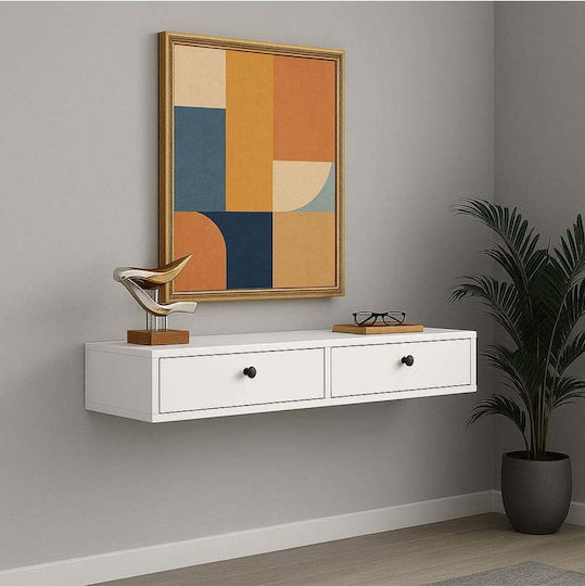 Wooden White Console L100xW20xH20cm