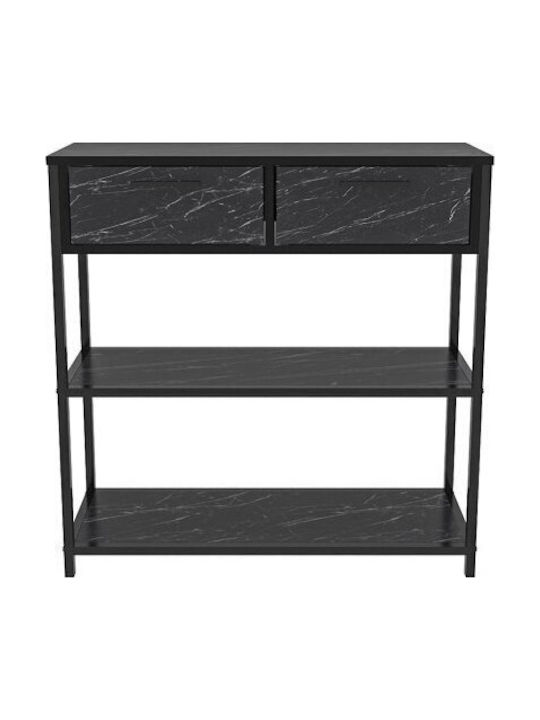 Kailua 2765 Konsolentisch aus Holz & Marmor Schwarz M90xB31xH92cm