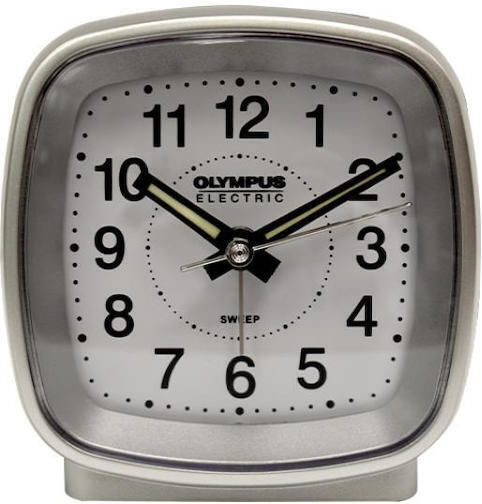 Olympus Silent Tabletop Clock with Indicators with Alarm Clock Black OL-816SP
