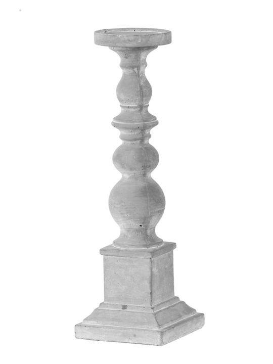Artekko Κηροπήγιο Πέτρινο σε Γκρι Χρώμα 17x17x51εκ.