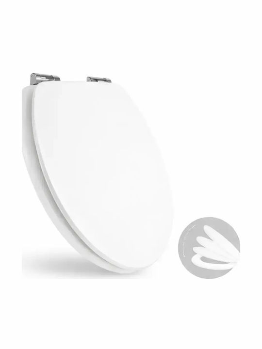 Landsh Capace WC Închidere Lentă Plastic 37.7x37.7cm Alb