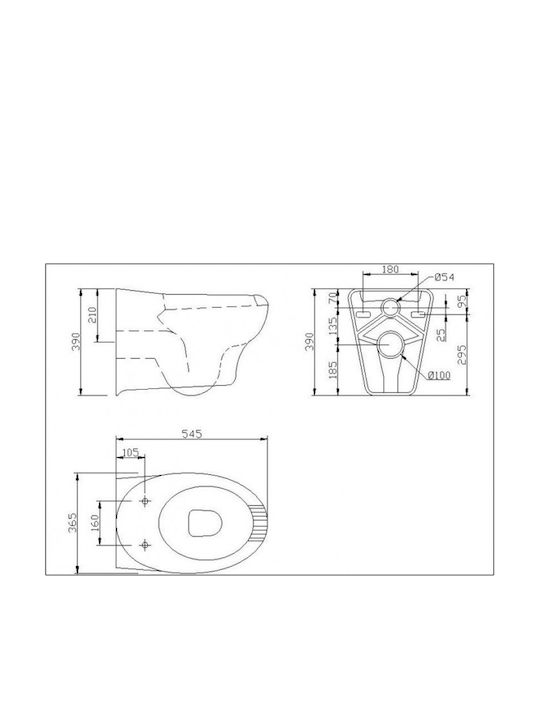 Ponte Giulio 130 Series Toilet Seat White