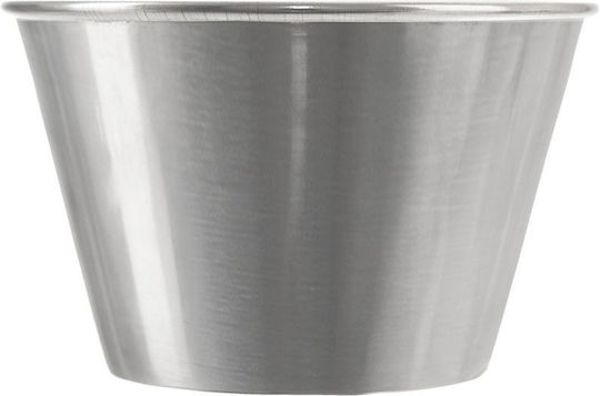 Orion Μπωλ Σερβιρίσματος Στρογγυλό Inox Γκρι με Διάμετρο 9.5εκ.