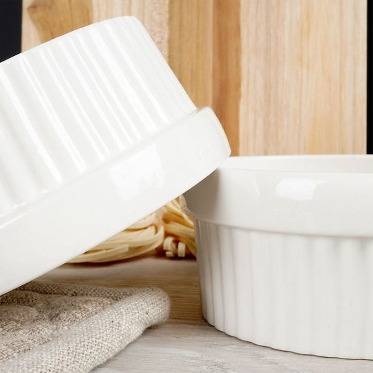 Excellent Houseware Serving Bowl Round made of Porcelain White with Diameter 9cm 2pcs
